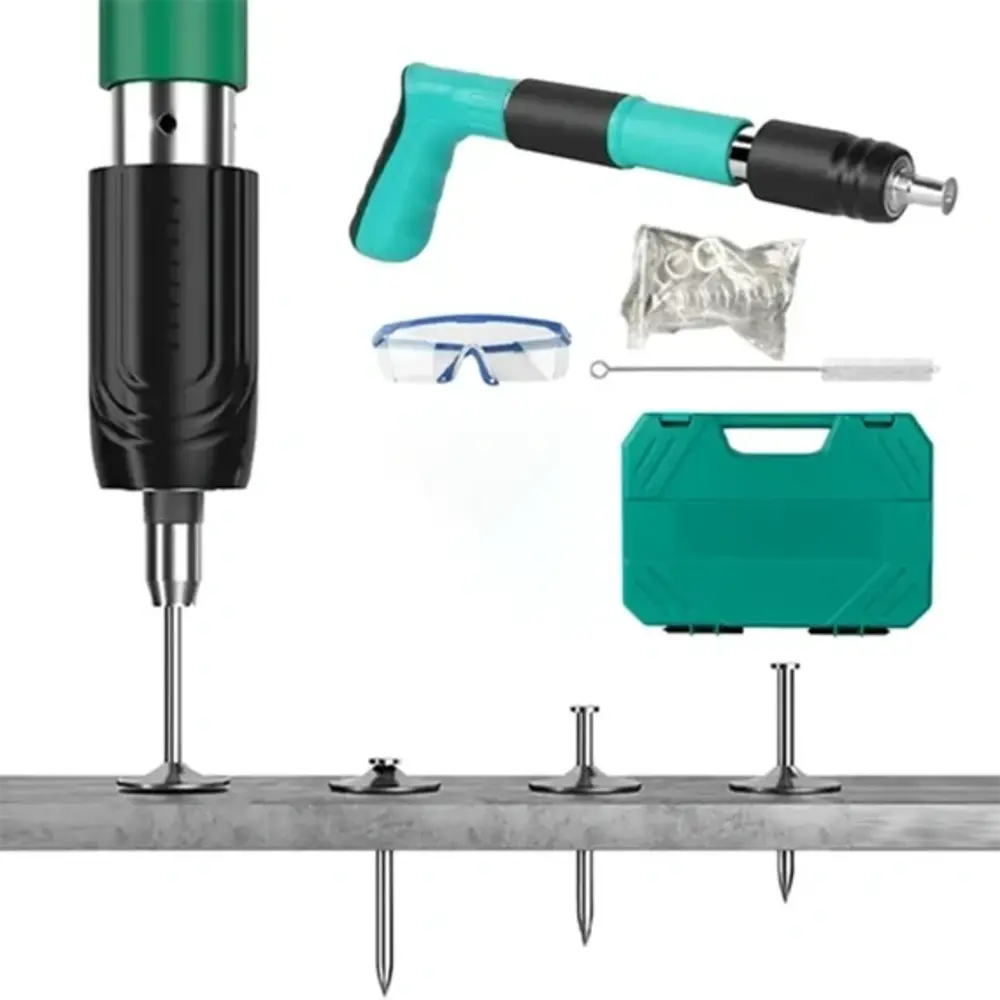 مسدس وحقيبة تثبيت المسامير الخرسانية ب5 سرعات